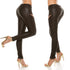 Black Skinny Wet Look Pants